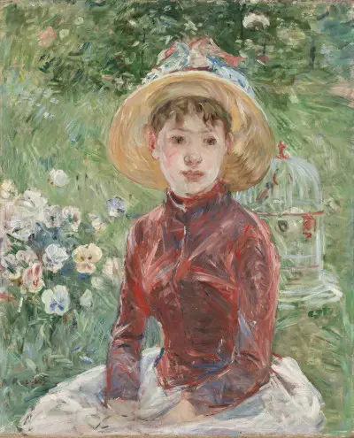 Young Girl with Cage Berthe Morisot